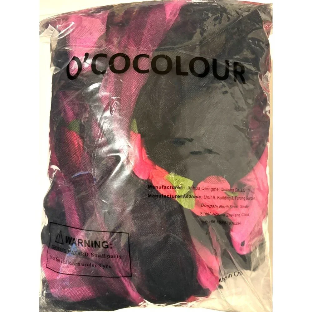 O'Cocolour Girls' Tutu Tulle & Knit Skeleton Costume‎ Halloween SZ Large(5-7yrs)